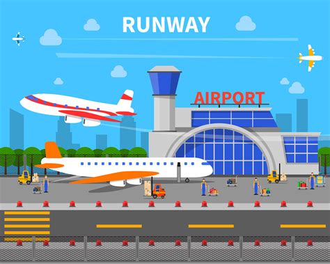 Airport Runway Illustration 472387 Vector Art at Vecteezy