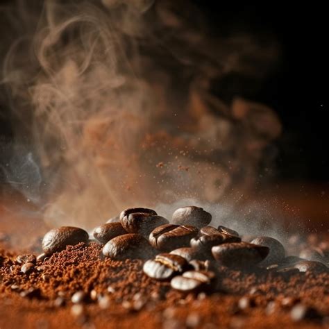 Premium Photo Aromatic Roasted Coffee Beans On Ground