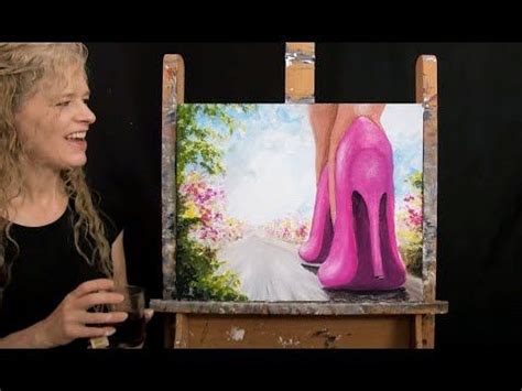 Learn How To Paint WALK A MILE IN HER SHOES With Acrylic Paint Sip