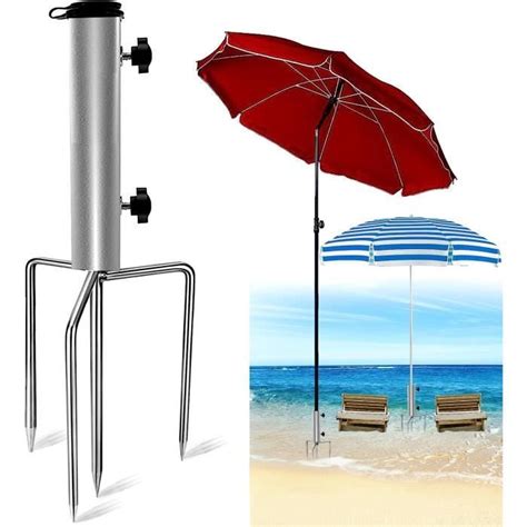 Piquet Parasol Plage Parasol À Piquet Support De Parasol Amovible Clous