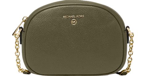 Michael Kors Jet Set Charm Small Pebbled Crossbody Bag Olive