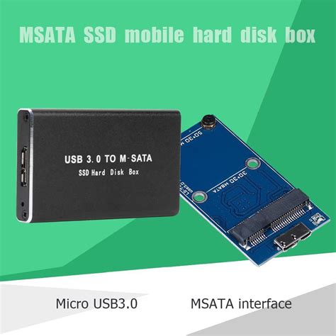 Usb Ssd Disk To Msata Adapter Hard Disk Case External Hard Drive