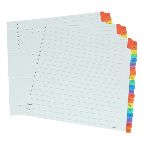 Mahavir Binder Index Divider A To Z Separators For Box Files