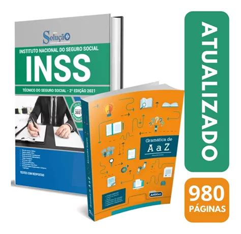 Kit Apostila Técnico Do Seguro Social Inss Gramática MercadoLivre