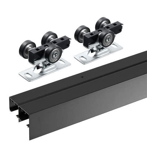 VEVOR Bypass Door Hardware, 4ft Heavy Duty Bypass Sliding Door Hardware