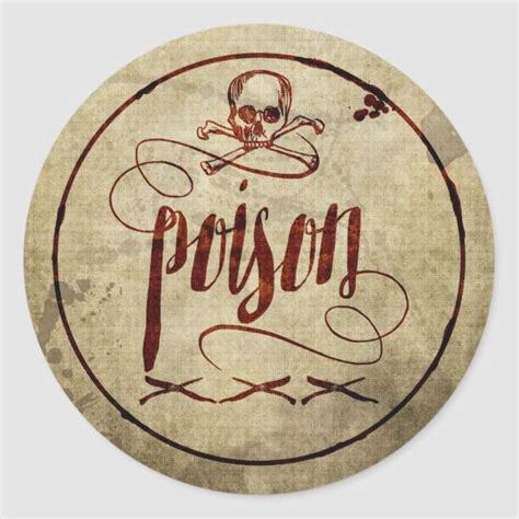 Vintage Halloween Poison Label Zazzle Halloween Labels Vintage