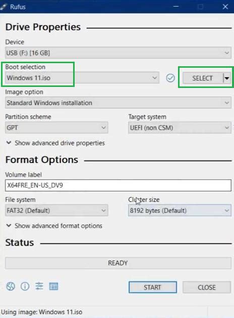 Creating WIN11 Bootable USB Drive With Rufus Fbautomatico