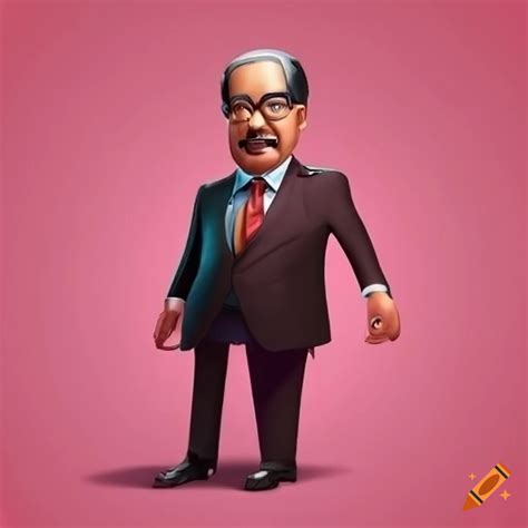 Cartoon Full Body Portrayal Of Thurgood Marshall On Craiyon