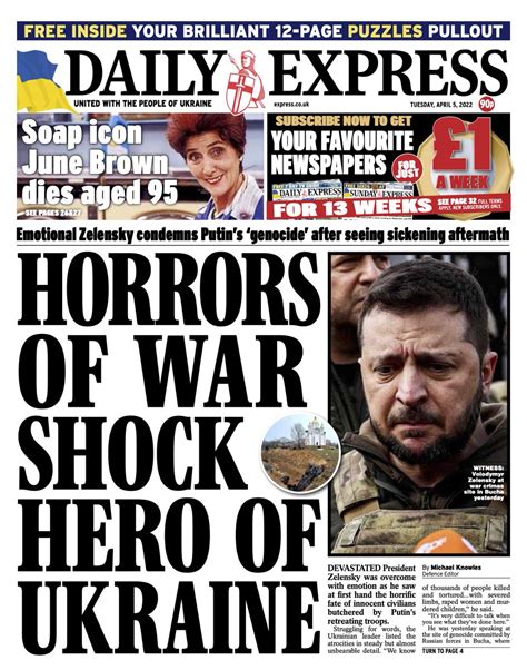 Daily Express Front Page 5th Of April 2022 Tomorrow S Papers Today