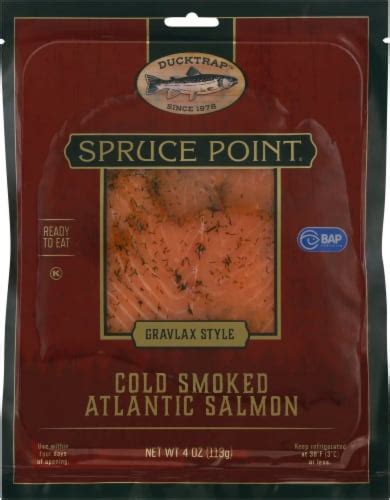 Ducktrap River Of Maine Scottish Style Spruce Point Smoked Atlantic Salmon 4 Oz Kroger