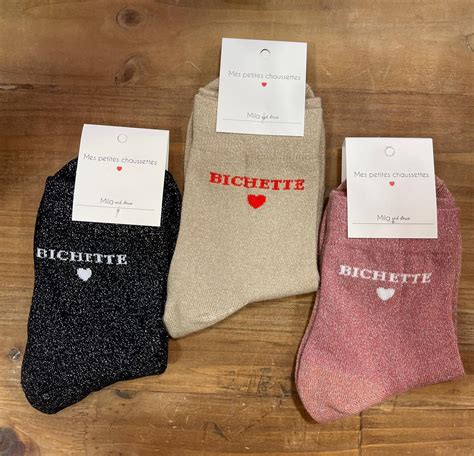 Chaussettes Bichette Rose Cerise