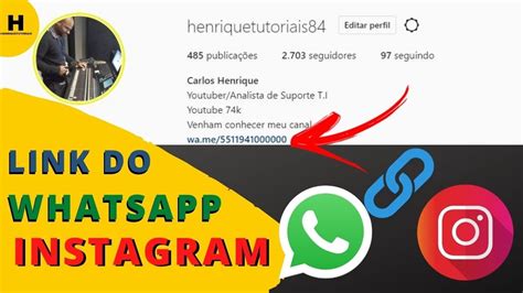 Como Colocar LINK Do WHATSAPP No INSTAGRAM 2021 Atualizado YouTube