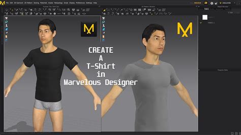 Create T Shirt In Marvelous Designer Free Tshirt Garment File