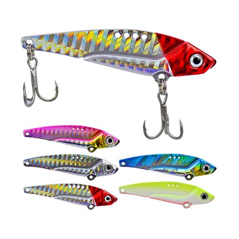 Paquete x 5 Señuelos Duros Metal Pesca Deportiva Tipo Minnow Alevin Vib