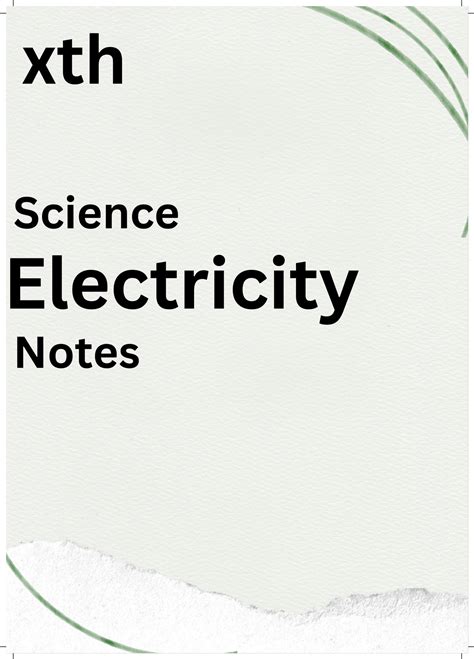 SOLUTION Handwritten Notes Electricity Class 10 Studypool