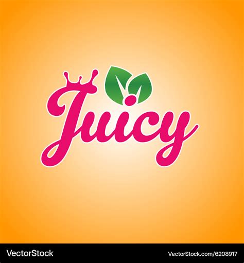 Fresh juice juicy logo Royalty Free Vector Image