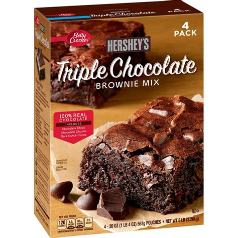 Betty Crocker Hersheys Triple Chocolate Brownie Mix 80 Oz Walmart