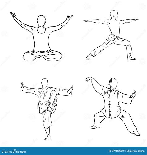 World Tai Chi And Qigong Day Vector Art Illustration Stock