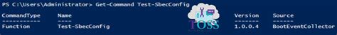 Test Sbecconfig Powershell Cmdlet Script Toss