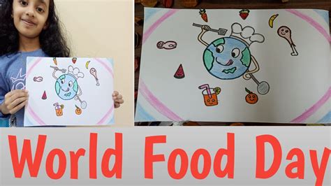 World Food Day Poster Easy Drawing On World Food Day Creative Aiza Youtube