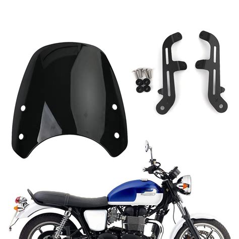 Windshield For Triumph Bonneville T100 T120 Thruxton 900 Blk Generic