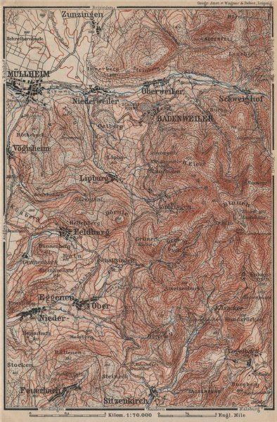 Stuttgart Antique Town City Stadtplan Baden W Rttemberg Karte Old Map