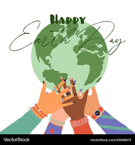 Human Hands Holding Earth Globe Concept Of World Vector Image