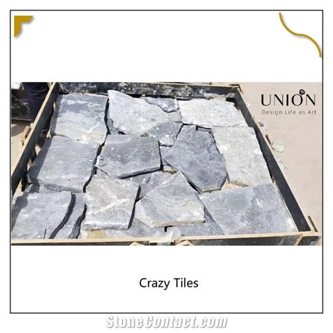 Union Deco Blue Quartzite Random Flagstone Walkway Pavers From China