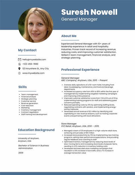 Manager Resume Examples