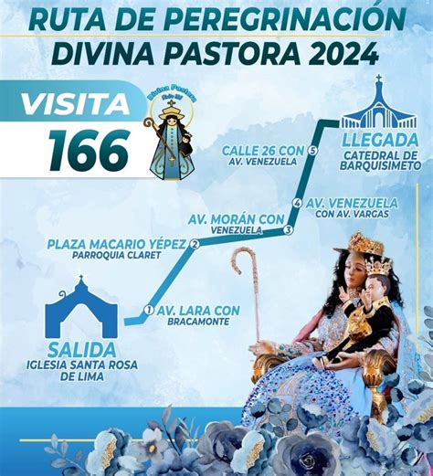 Estas serán las paradas durante la procesión 166 de la Divina Pastora