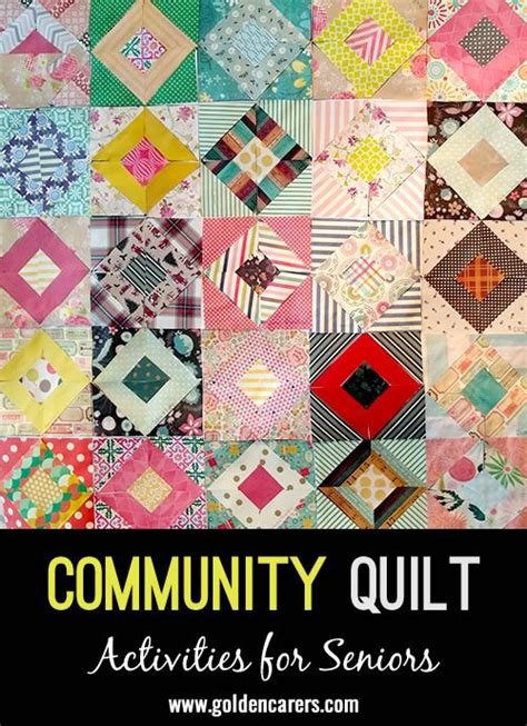 Community Scrapbook Quilt | Quilts, Elderly activities crafts ...