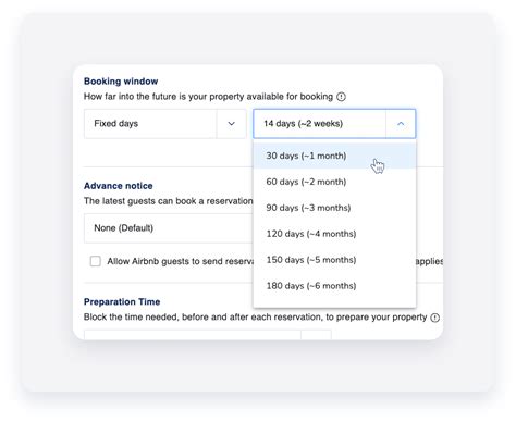 Setting a listing’s "booking window" (how early guests can make a