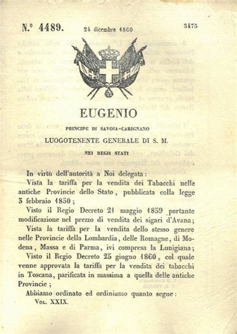 Regio Decreto Con Cui Si Stabilisce Che Dal Gennaio Del Nelle