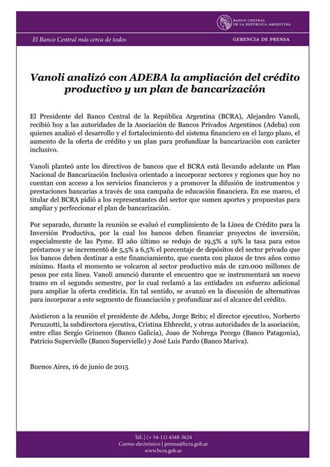 El Titular Del Bcra Junto A Adeba Pdf