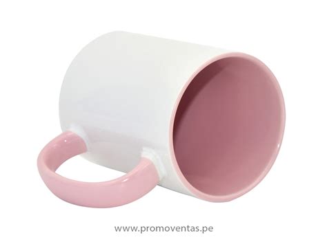 Taza 15oz Fondo Y Asa De Color Rosado Sublimacion PromoVentas