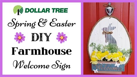 Dollar Tree Spring Easter Diy Farmhouse Welcome Sign Dollar Tree