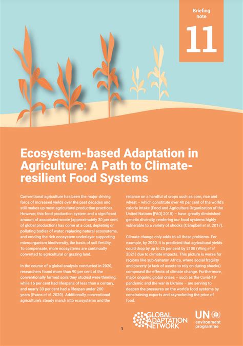 Ecosystem Based Adaptation In Agriculture A Path To Climate Resilient