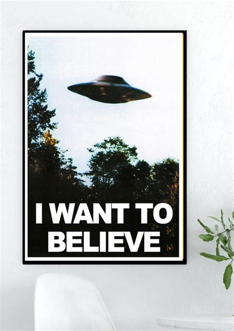 X Files I Want To Believe Vintage Poster Etsy Nederland