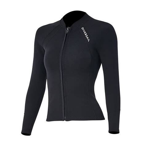 Mm Neoprene Men Women Diving With Front Zipper Wetsuits Jacket Long