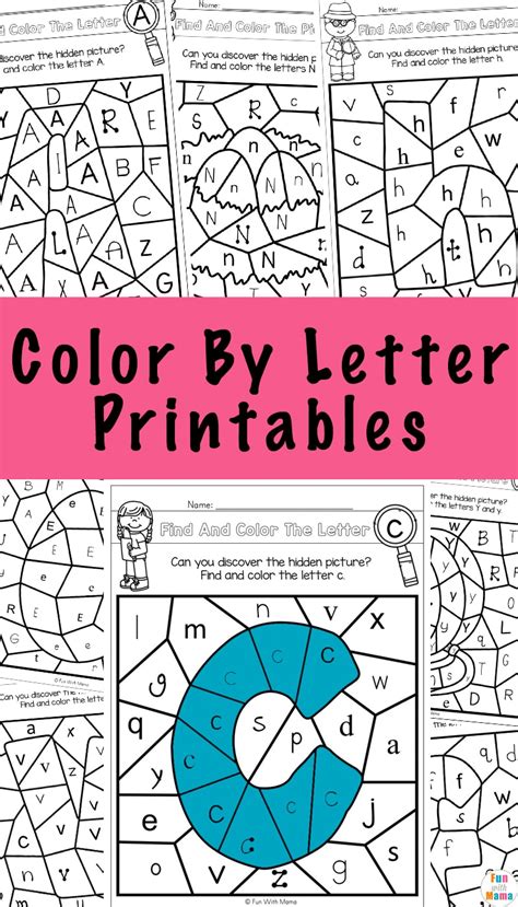 Color By Letter Fun With Mama Worksheets Library