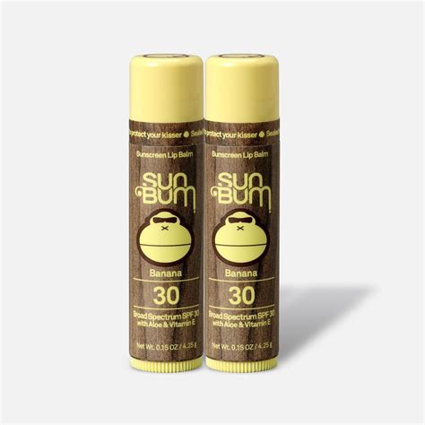 Sun Bum Lip Balm Spf 30 Banana 15 Oz 2 Pack