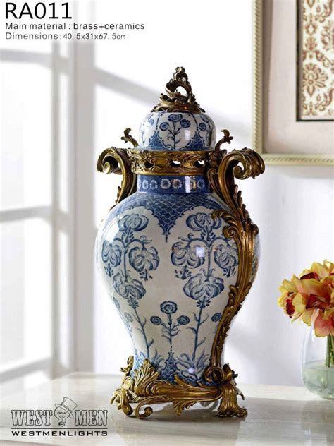 Porcelain Centerpiece Urn Gilded Dior Ormolu Trim Jar Covered Vase