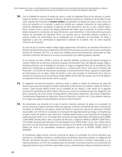 Guia Operativa De Escuelas Publicas 2016 2017 Pdf