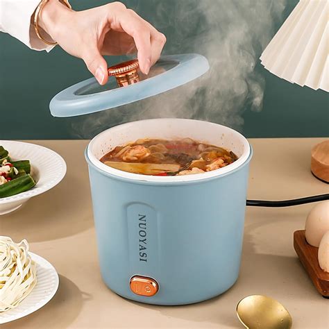 Walbest Hot Pot Electric 1L Portable Electric Pot Portable Ramen Cooker For Cooking Pasta Egg