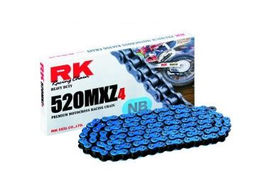 Cadena Rk Motocross Mxz Super Reforzada Color Azul