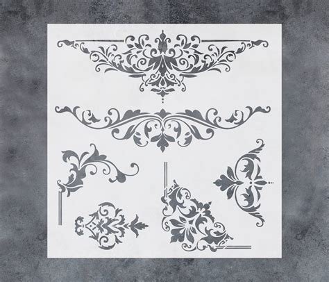 Buy Gss Designs Ornate Da Stencils For Painting On Wood Canvas Paper