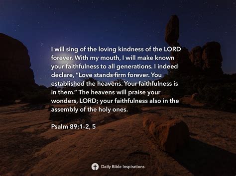 Psalm 89 1 2 5 Daily Bible Inspirations