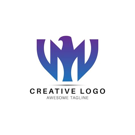 Icono De Dise O De Logotipo Creativo Con Forma De Ave De La Letra Mw