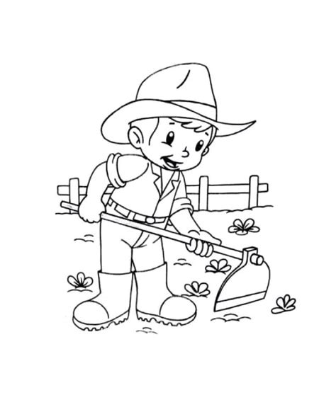 Farmer Girl Coloring Pages