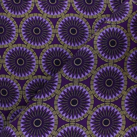 Tissu Wax Africain Paillettes Aworo Violet Ma Petite Mercerie